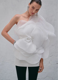 One-Shoulder Floral Party Dress