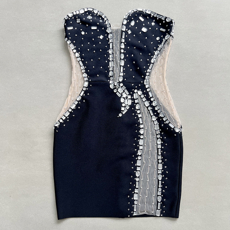 Beaded Tube Mini Bandage Dress