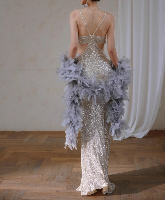 Galaxy Mermaid Sequin Party Dress