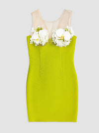 Floral Bandage Mini Dress