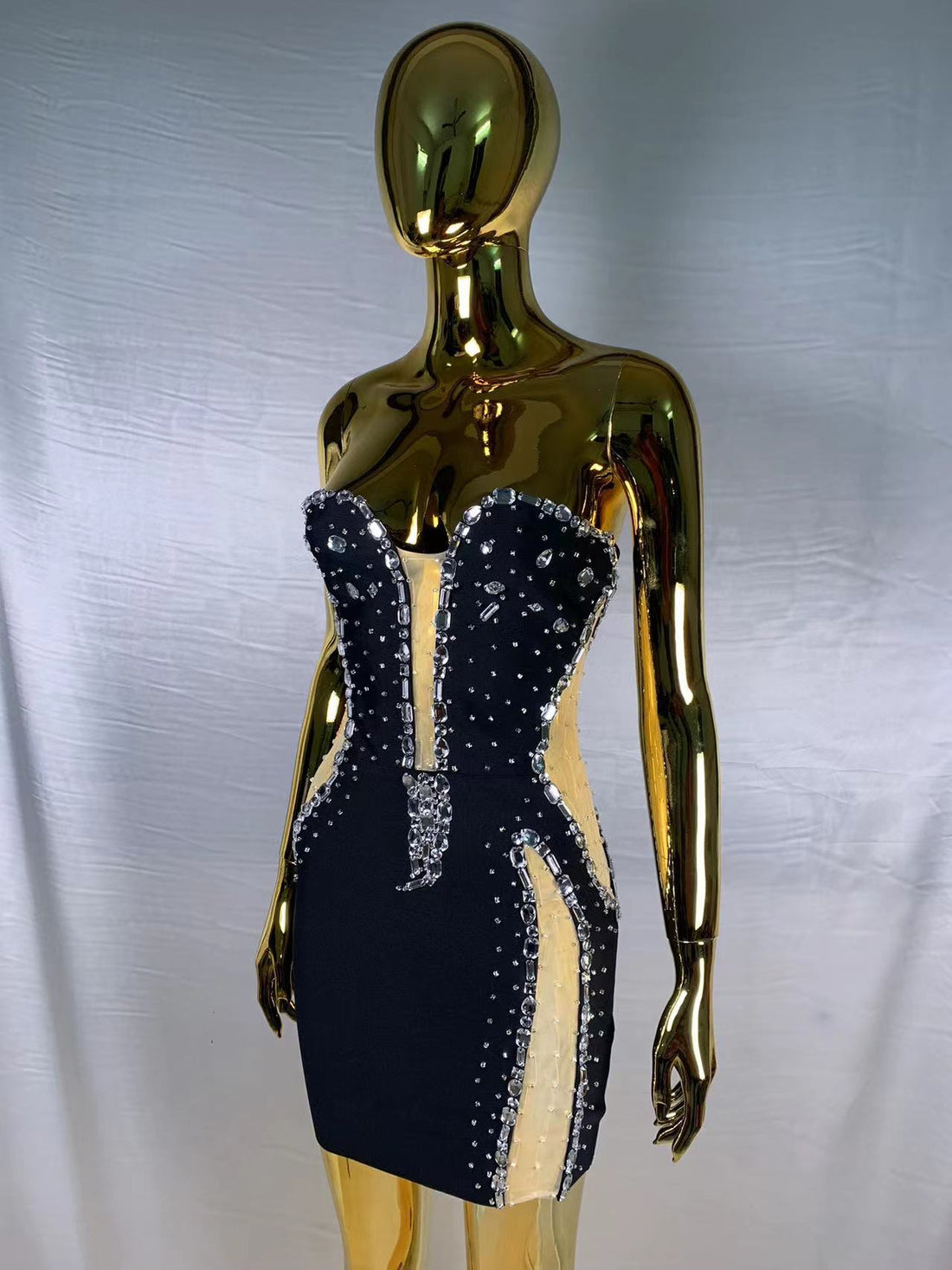Beaded Tube Mini Bandage Dress