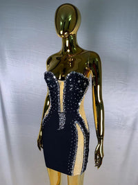 Beaded Tube Mini Bandage Dress