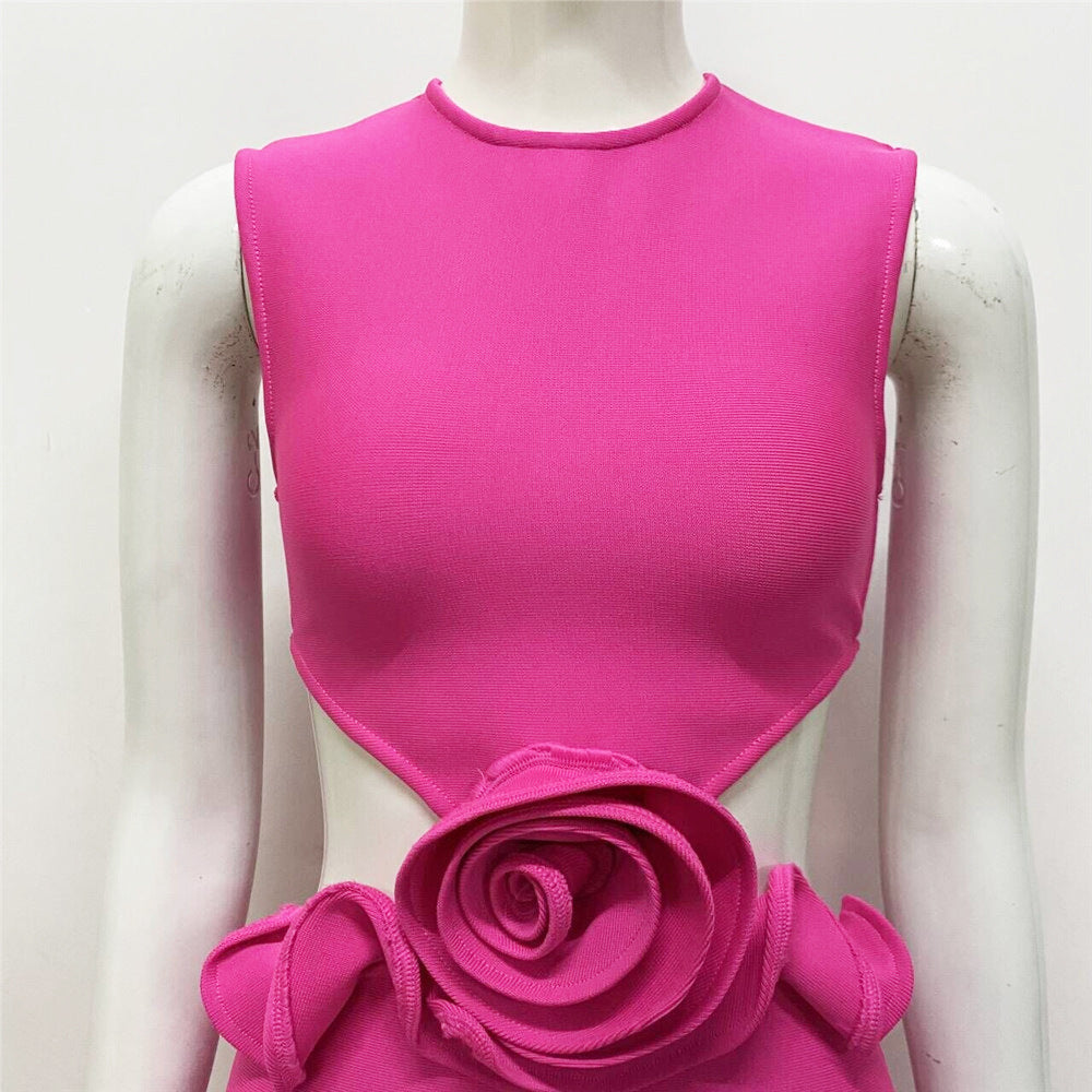 Appliqué A-Line Party Dress