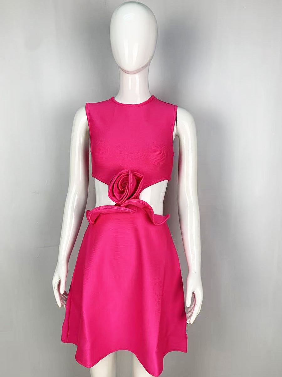 Appliqué A-Line Party Dress