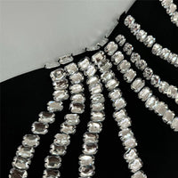 Rhinestone Bandage Evening Dress