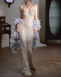 Galaxy Mermaid Sequin Party Dress