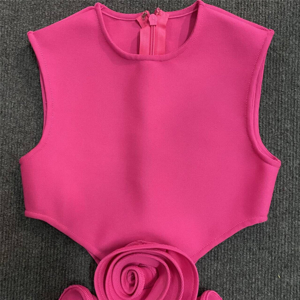 Appliqué A-Line Party Dress