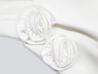 White Rose Strapless Mini Dress