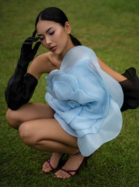 One-Shoulder Floral Party Dress