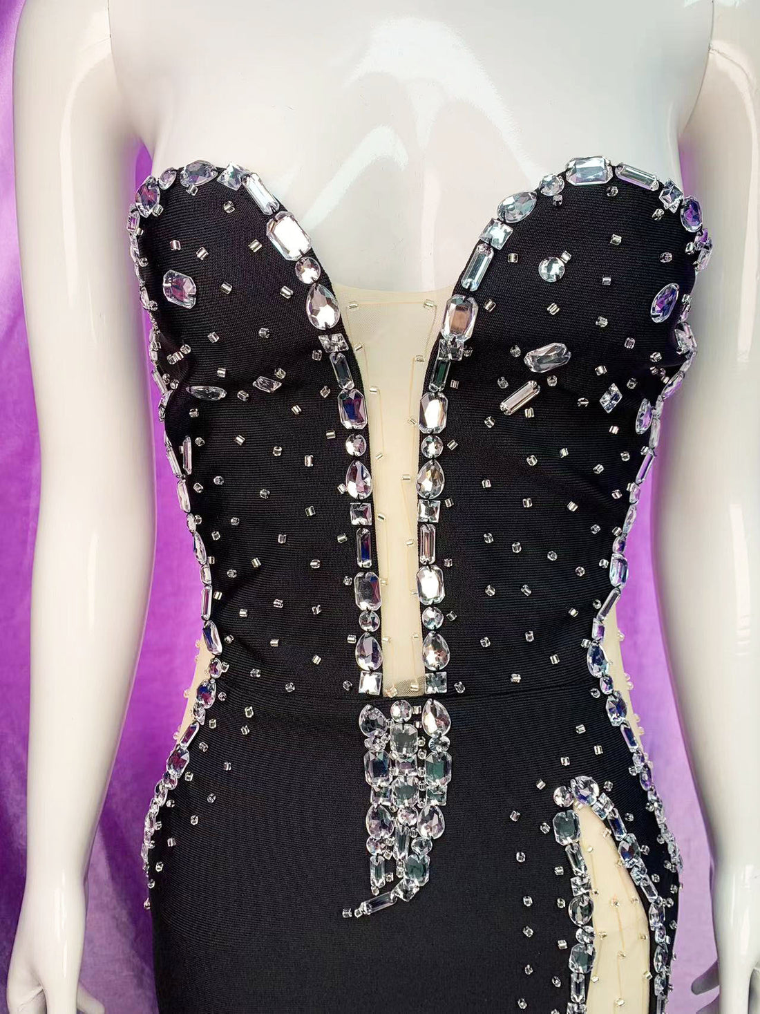 Beaded Tube Mini Bandage Dress