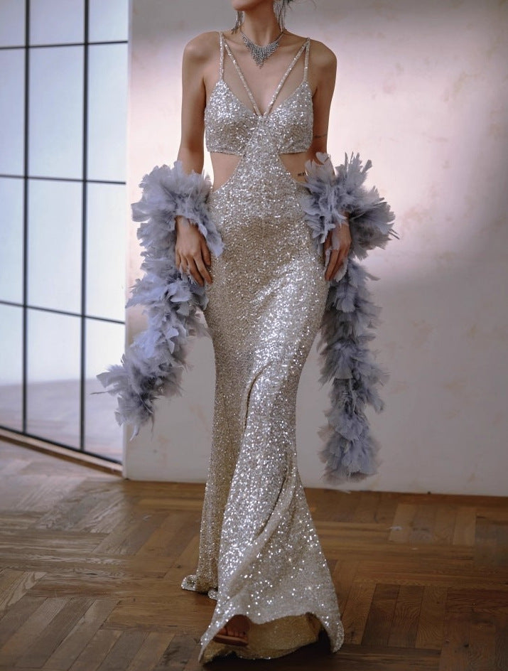 Galaxy Mermaid Sequin Party Dress