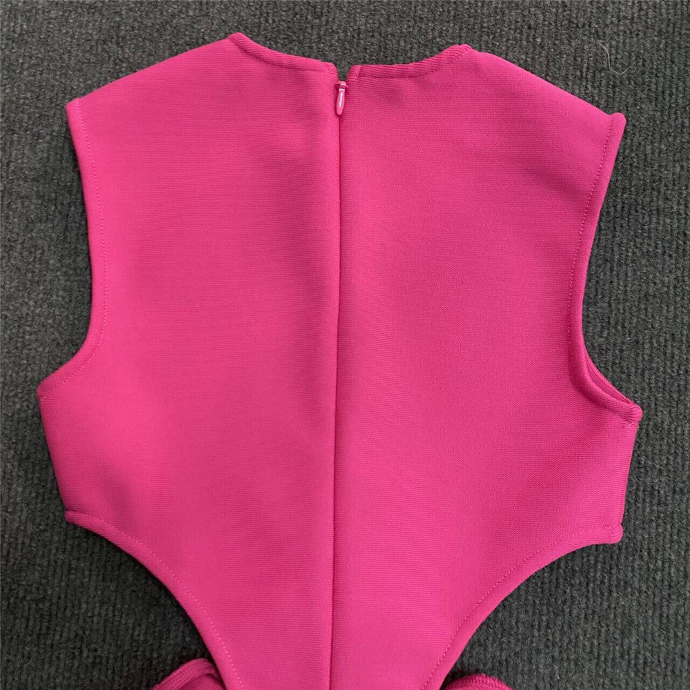 Appliqué A-Line Party Dress