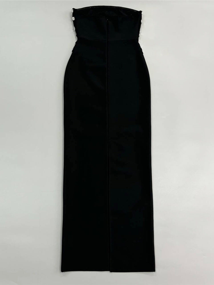 Rhinestone Bandage Evening Dress