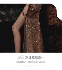 High-Slit Sling Celebrity Party Maxi Dress