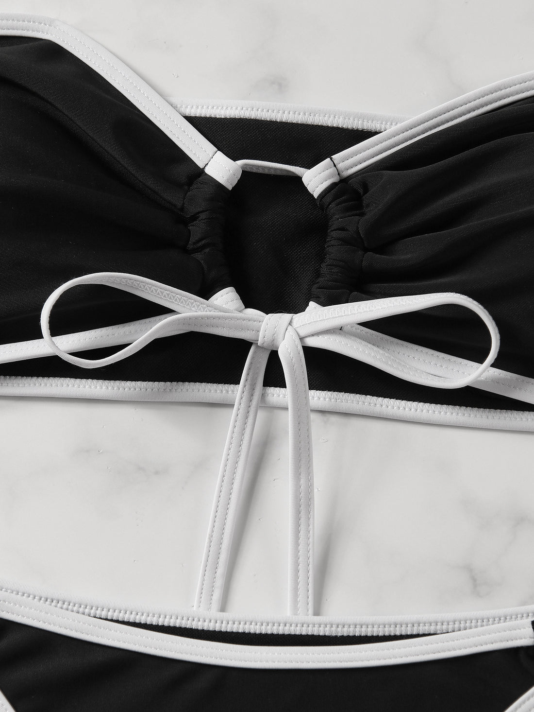The Solid Bandeau Bikini Set