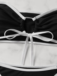 The Solid Bandeau Bikini Set