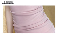 Pearl-Neck Slim Party Dress