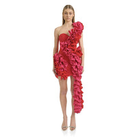Pleated Lace Bandage Party Dress