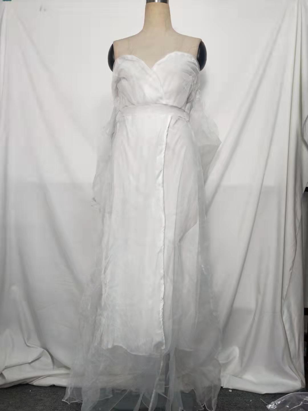 Long Sleeve Chiffon Mid-Waist Party Dress
