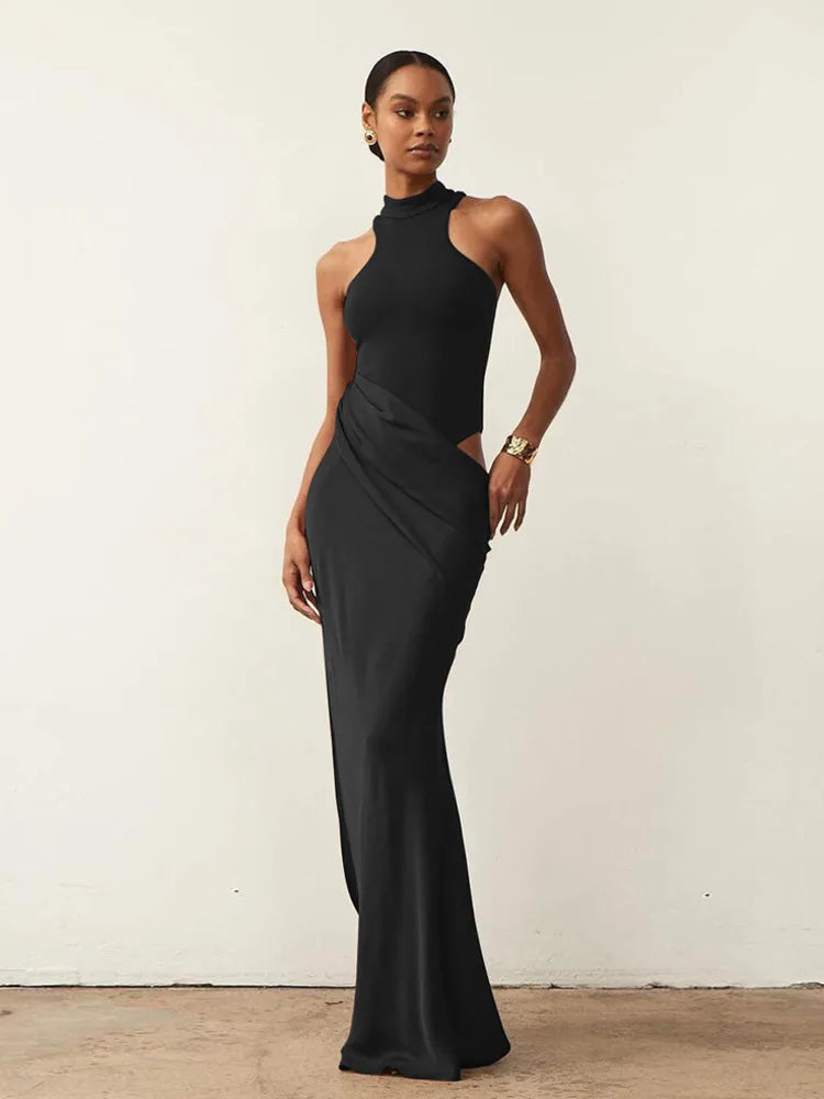 Selene Satin Maxi Dress