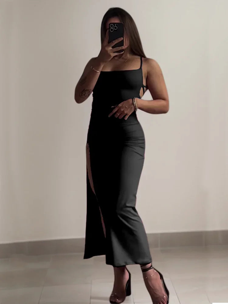 Scarlett Halter Slit Gown