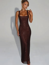 Deep-V Sequin Backless Party Mini Dress – Nightclub Sparkle