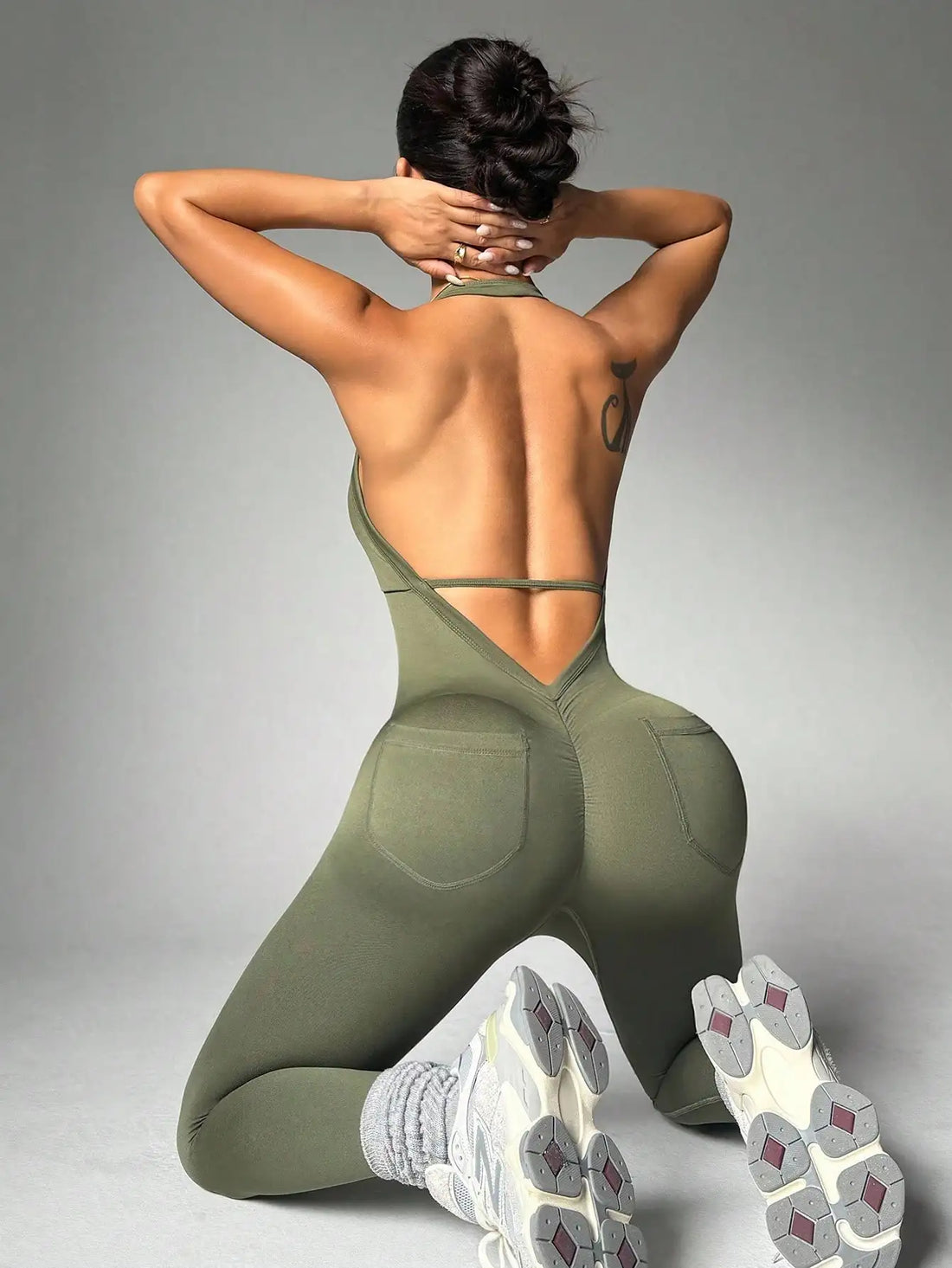Pocket Vest Sports Jumpsuit