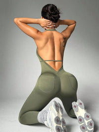 Pocket Vest Sports Jumpsuit