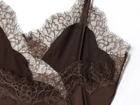 Satin Lace Backless Mini Dress