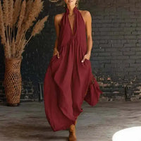 BreezeFlow Loose-Fit Maxi Dress with Pockets