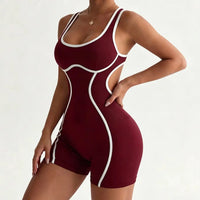 Contrast Short Gym Jumpsuit