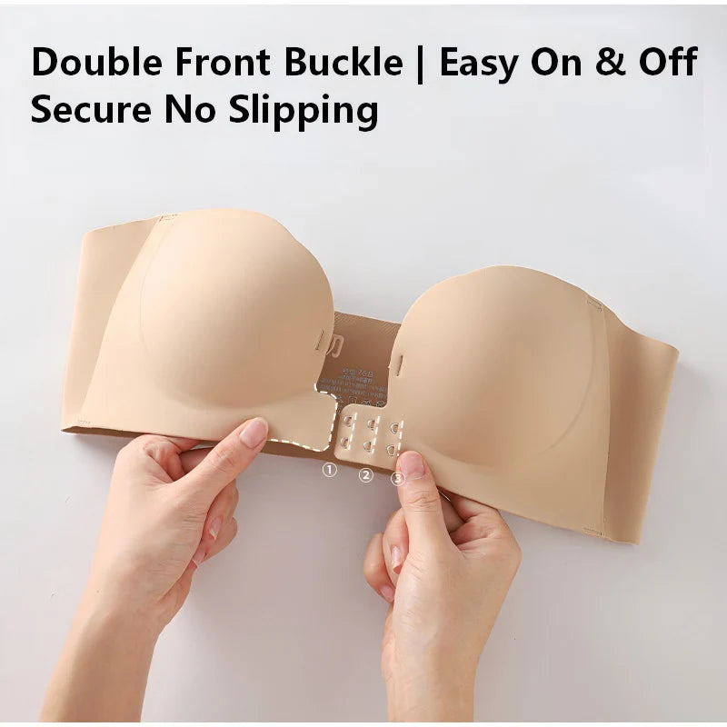 Front-Buckle Strapless Bra