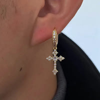 Rhinestone Cross Earrings — 2 Pack