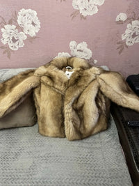 Striped Faux Fur Oversized Coat