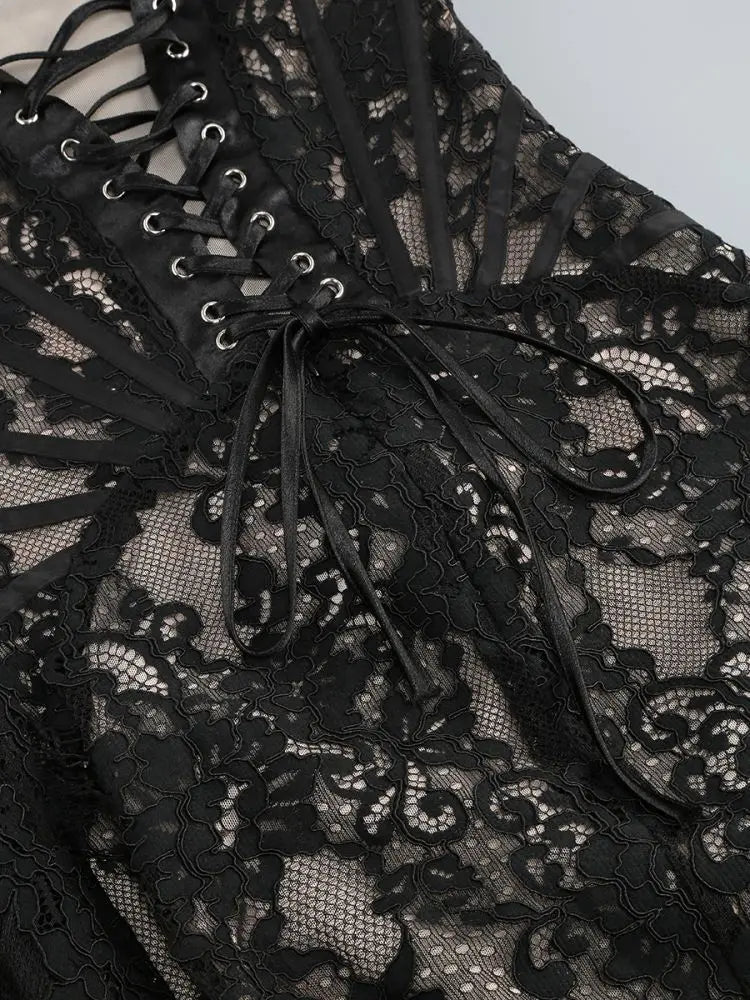 Strapless Lace Mini Dress