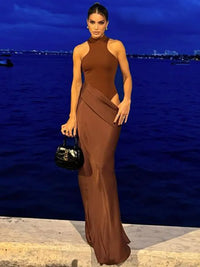 Selene Satin Maxi Dress