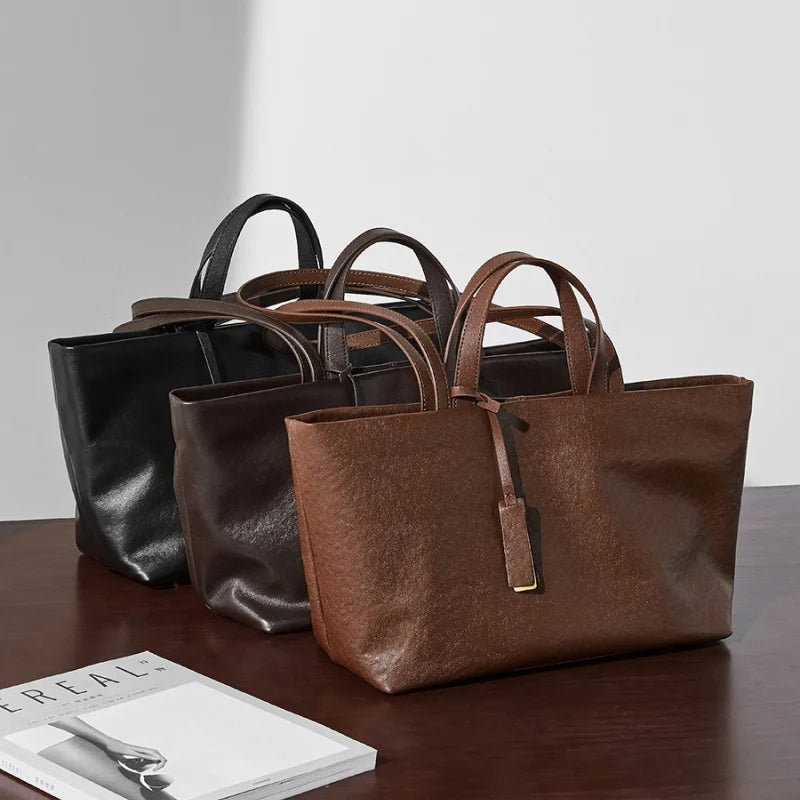 XMESSUN New Trendy Soft Leather Underarm Shoulder Tote Bag for Women,Fashion Designer Female Large Capacity Crossbody Bag INS