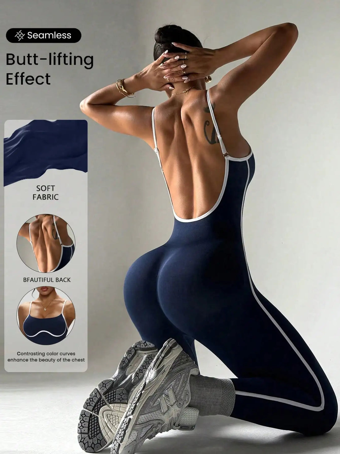 Color-Block Camisole Yoga Jumpsuit