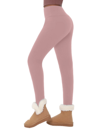 Womens Thermal Fleece Lined High Waisted Leggings. Workout Winter Warm Thick Tights Soft Yoga Pants