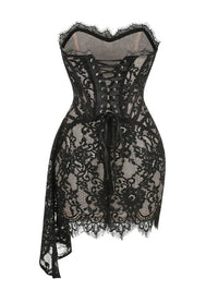 Strapless Lace Mini Dress