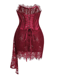 Strapless Lace Mini Dress