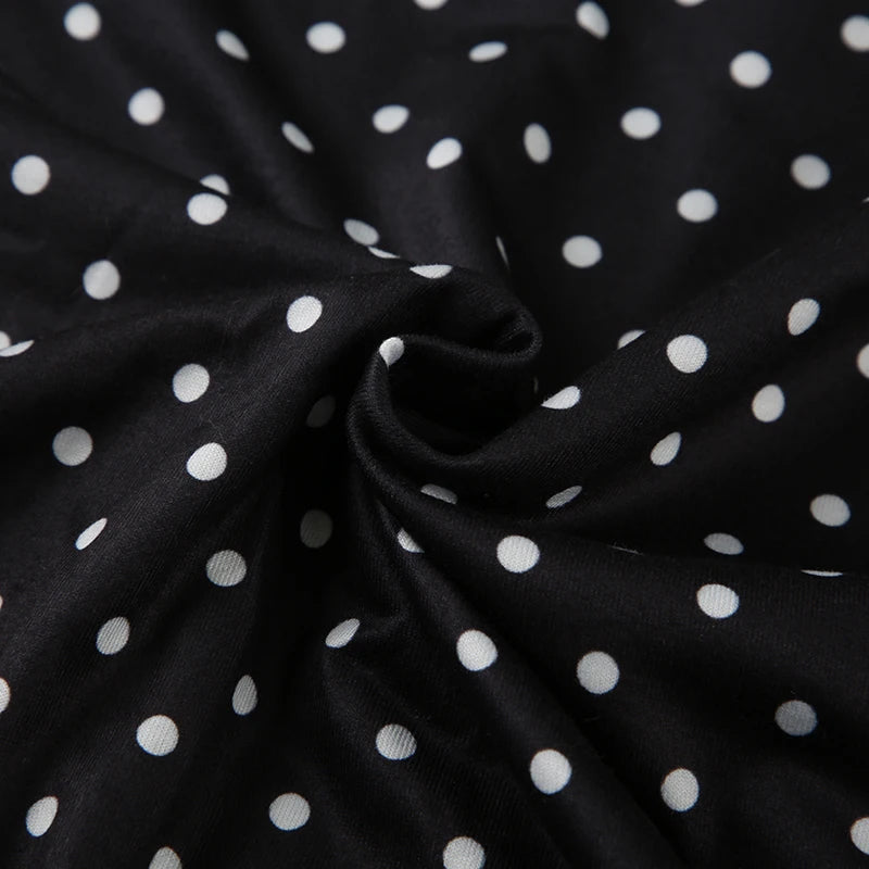 Polka Dot Halter Mini Dress