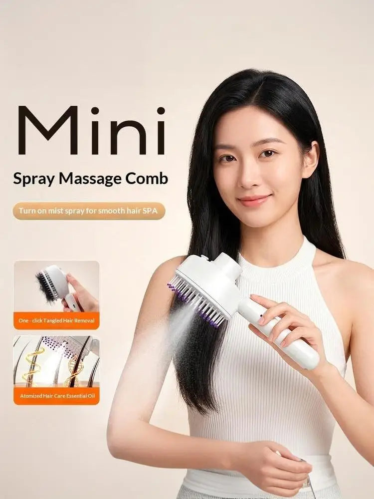 Hair Care Spray Massage Comb Vibration Scalp Massage Hairbrush Head Massager Hair Sprayer Atomizing Brush Hair Oil Applicator