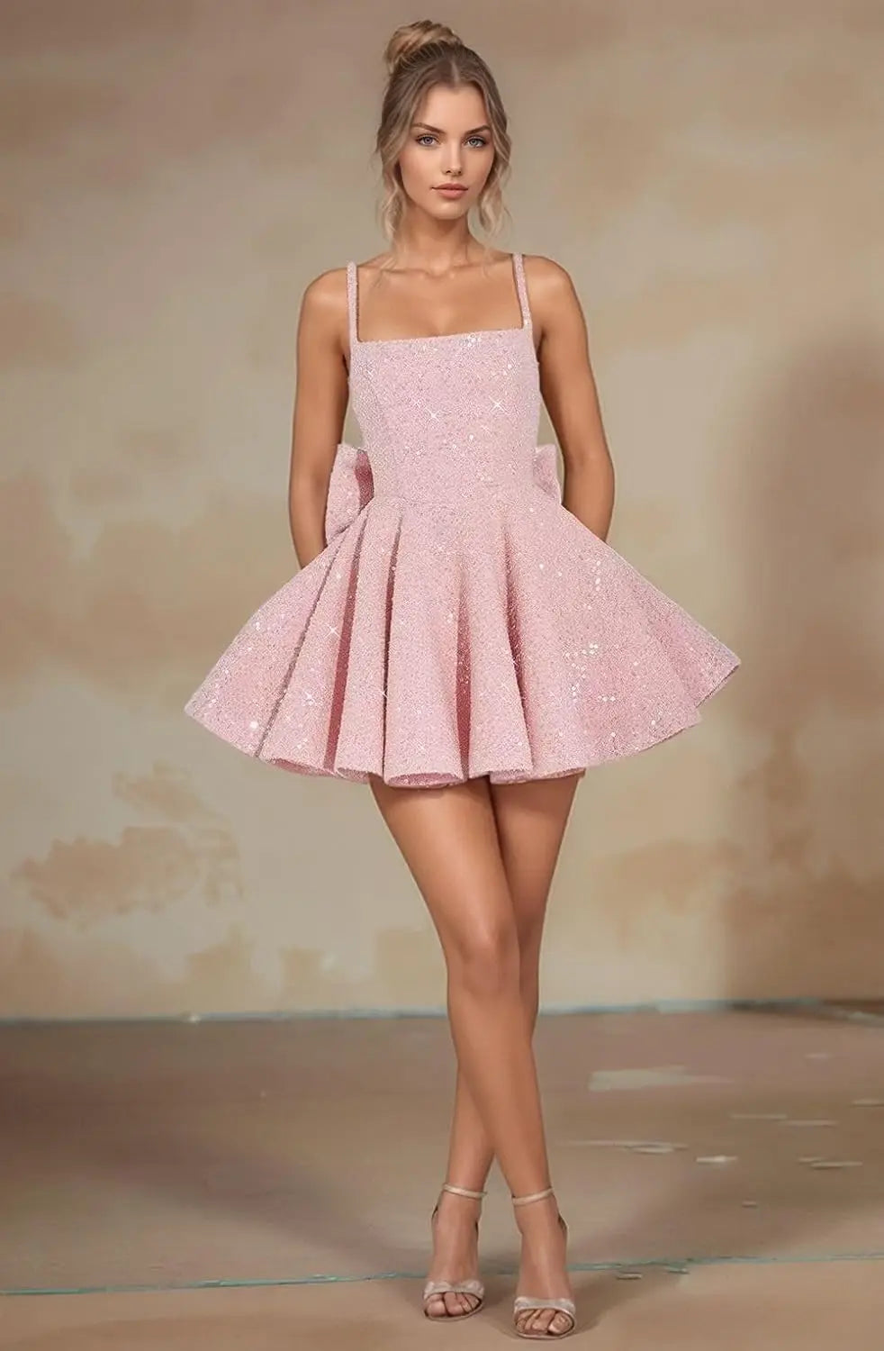 Spaghetti-Strap Sequin Graduation Mini Dress – Homecoming