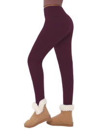 Womens Thermal Fleece Lined High Waisted Leggings. Workout Winter Warm Thick Tights Soft Yoga Pants