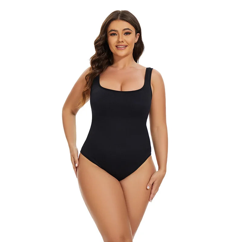 Ribbed Tummy-Control Bodysuit