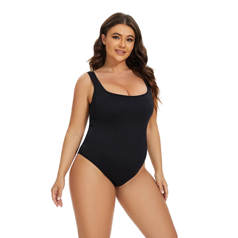 Ribbed Tummy-Control Bodysuit