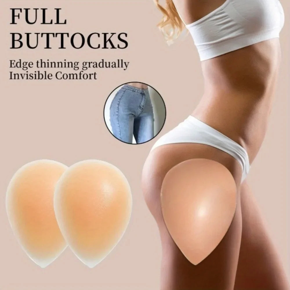 Invisible Silicone Butt Lifter Pads Gradual Thin Edge Hip Enhancer Shaper Pads Reusable Buttocks Booster Inserts for Jeans Wear