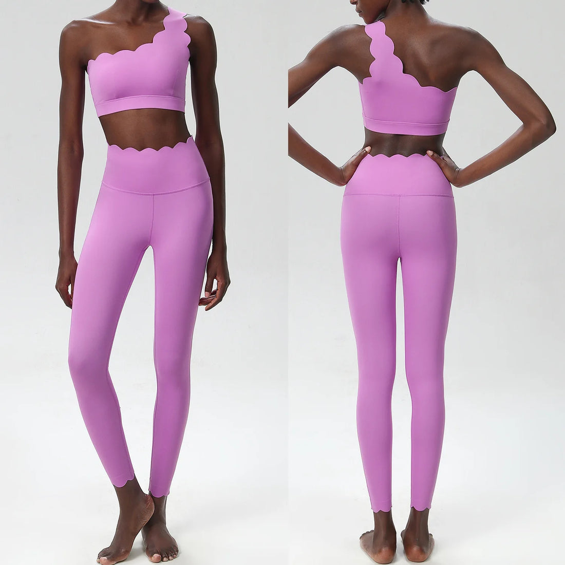 ScallopWave™ One-Shoulder Yoga Set