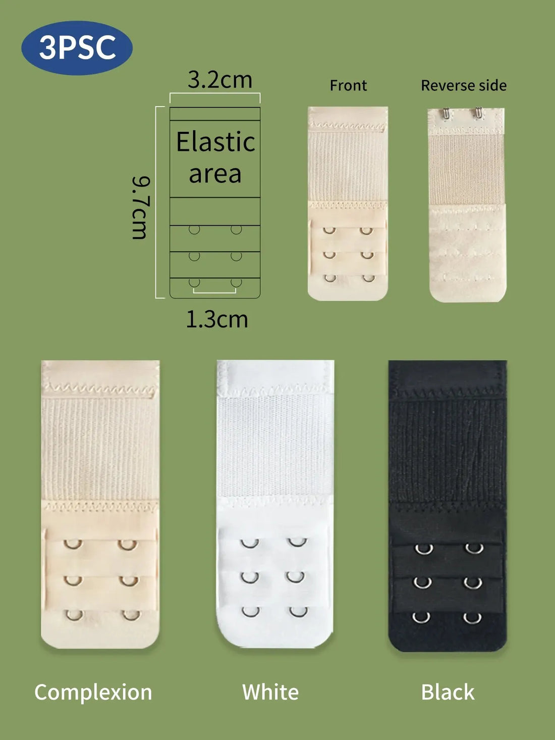 3-Hook Bra Extender Set